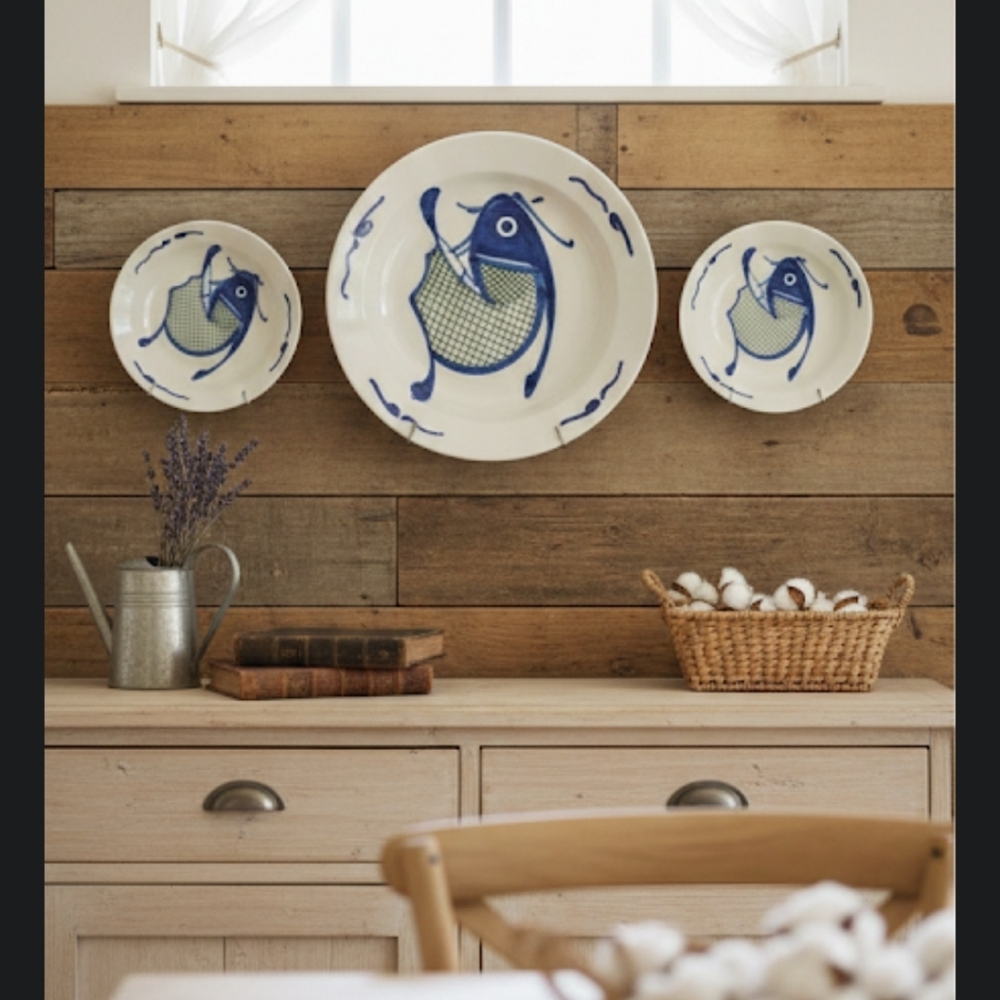 Antique Blue and White Dinnerware Set